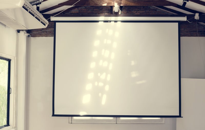 Leinwand für den Beamer