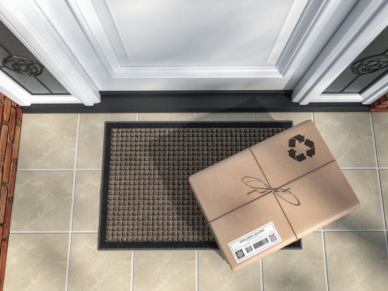 Paket, das vor der Tür abgelegt wurde