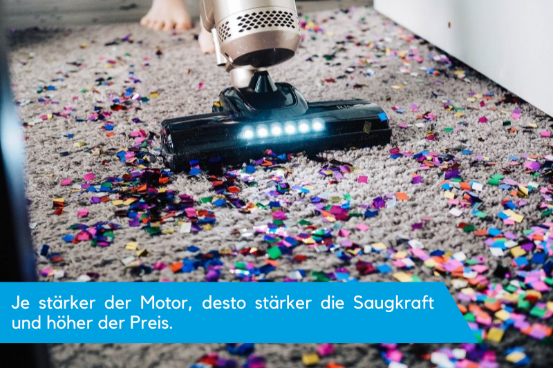 Beutelloser Staubsauger mit LED Lichtern