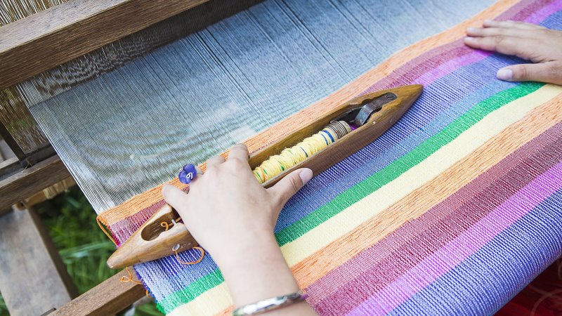 Teppich wird gewebt