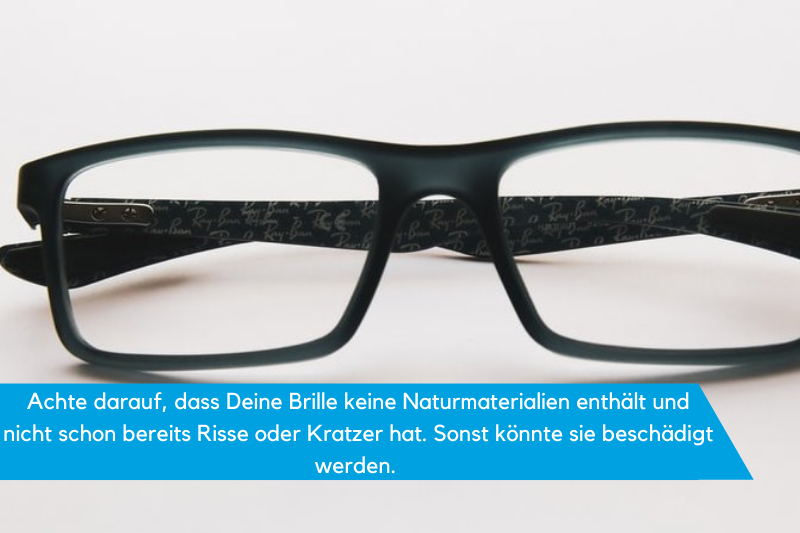 Ultraschallreiniger schwarze Brille