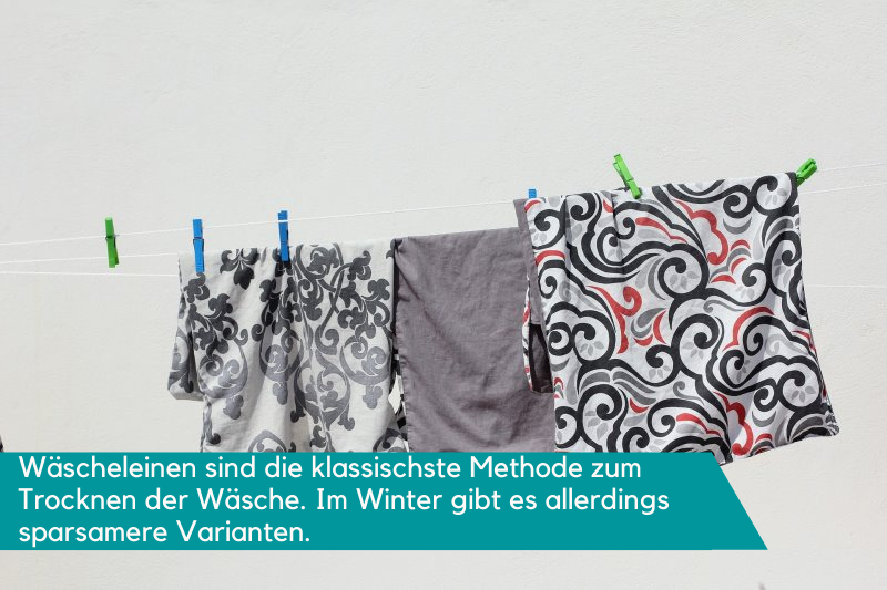 Wäsche auf Wäscheleine