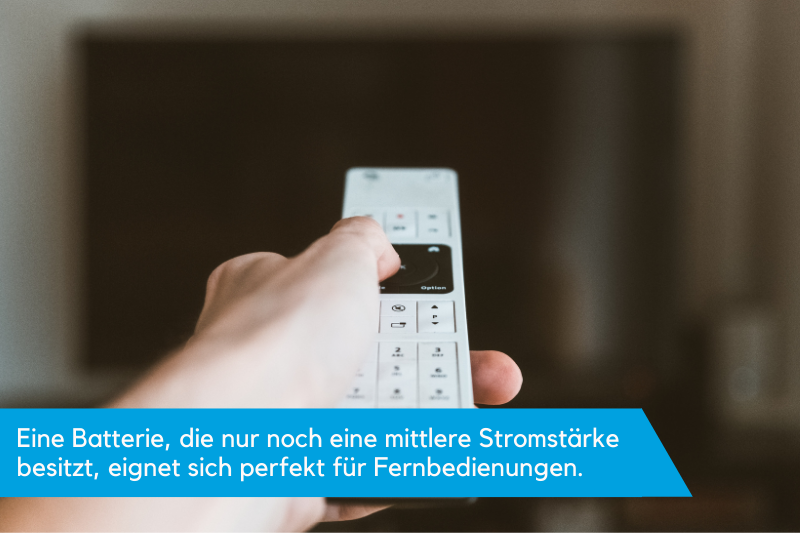 Fernbedienung die dank Batterietester funktioniert