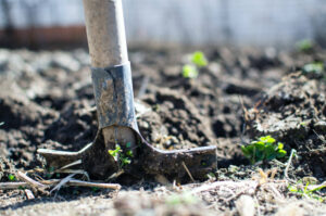 Traditionelles Arbeiten ohne Gartenfräse